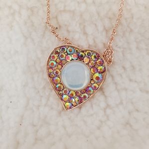 Betsey Johnson Rose Gold Heart Necklace